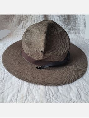 THE LAWMAN GENUINE MILAN SHERRIFF RANGER HAT BUCKLE STRAP *needs shaping SIZE 7